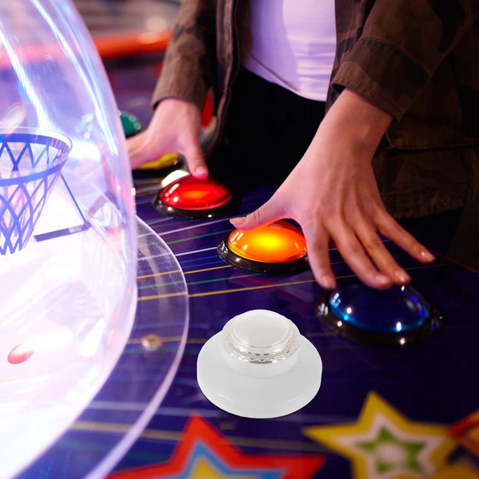 

LED Lighted Push Button Game Console Switch Replacement for Vending Machine Coin Operated Game Machine Button Small Buttons