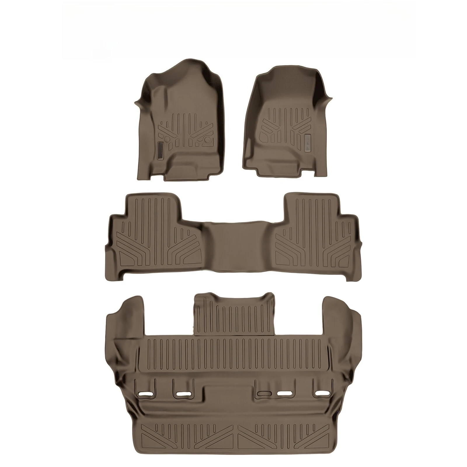 

Custom Fit Floor Mats Liner Tan 2015-2020 Chevrolet Tahoe GMC Yukon