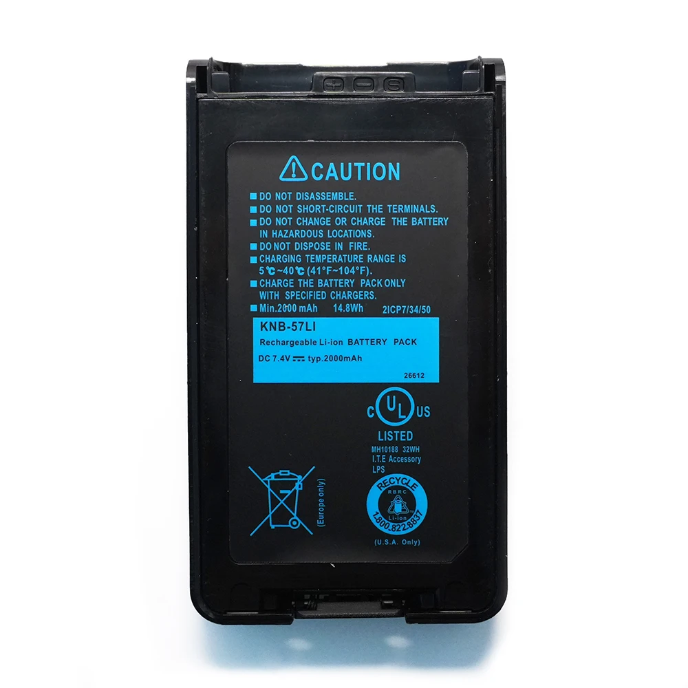 7XINbox KNB-57LI KNB-57L 7.4V 2000mAh Battery For Kenwood NX-3200 NX-3300 NX-3400 TK-2170 2140 2160 3140 Two Way Radio Battery