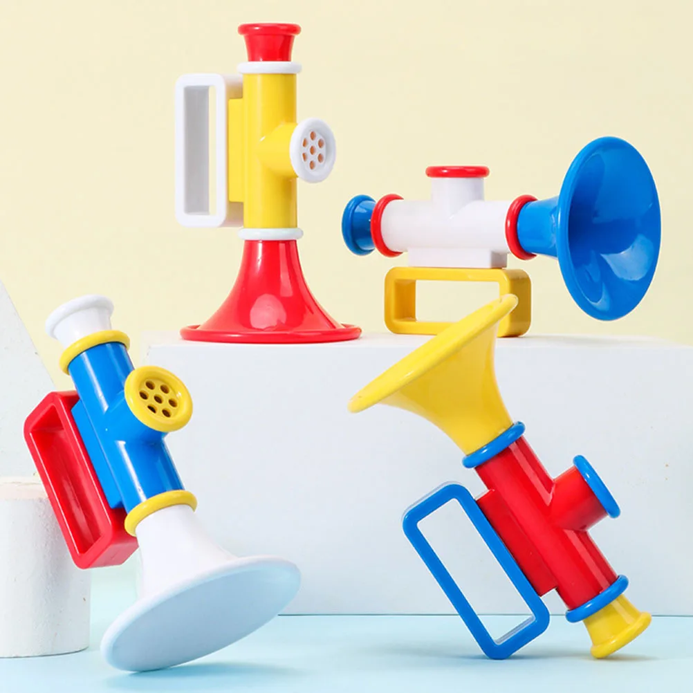 1 szt. Wytrzymała plastikowa trąbka dla dzieci, instrument muzyczny, głośne wydobywanie dźwięku, kreatywna zabawka edukacyjna, trąbka-zabawka