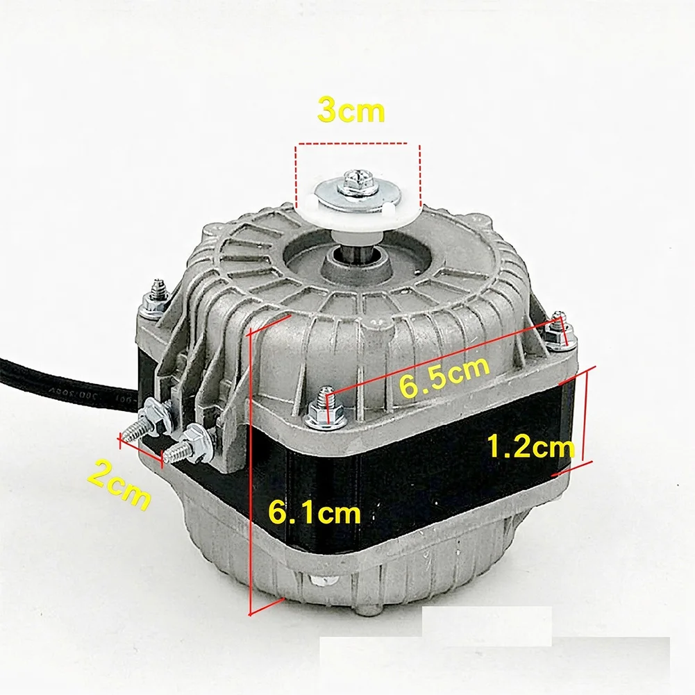For Fan Motor for Refrigerator Condenser Replacement 230V AC 1300 to 1550 RPM Compact Size 10 x 8.5 x 10 cm Grey
