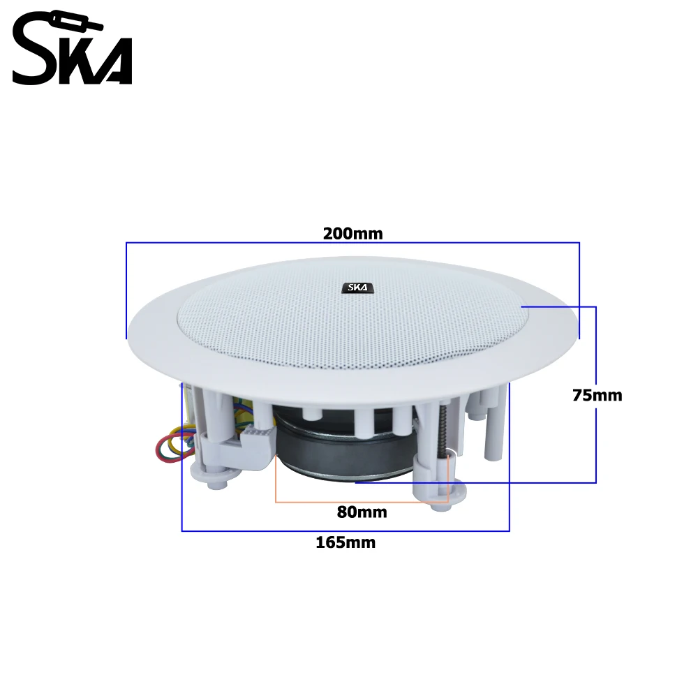 5.25 inch 30W Ceiling Speaker Passive Coaxial In Ceiling Wall Speaker PA  Sound System Broadcast Loudspeakers for School Museum