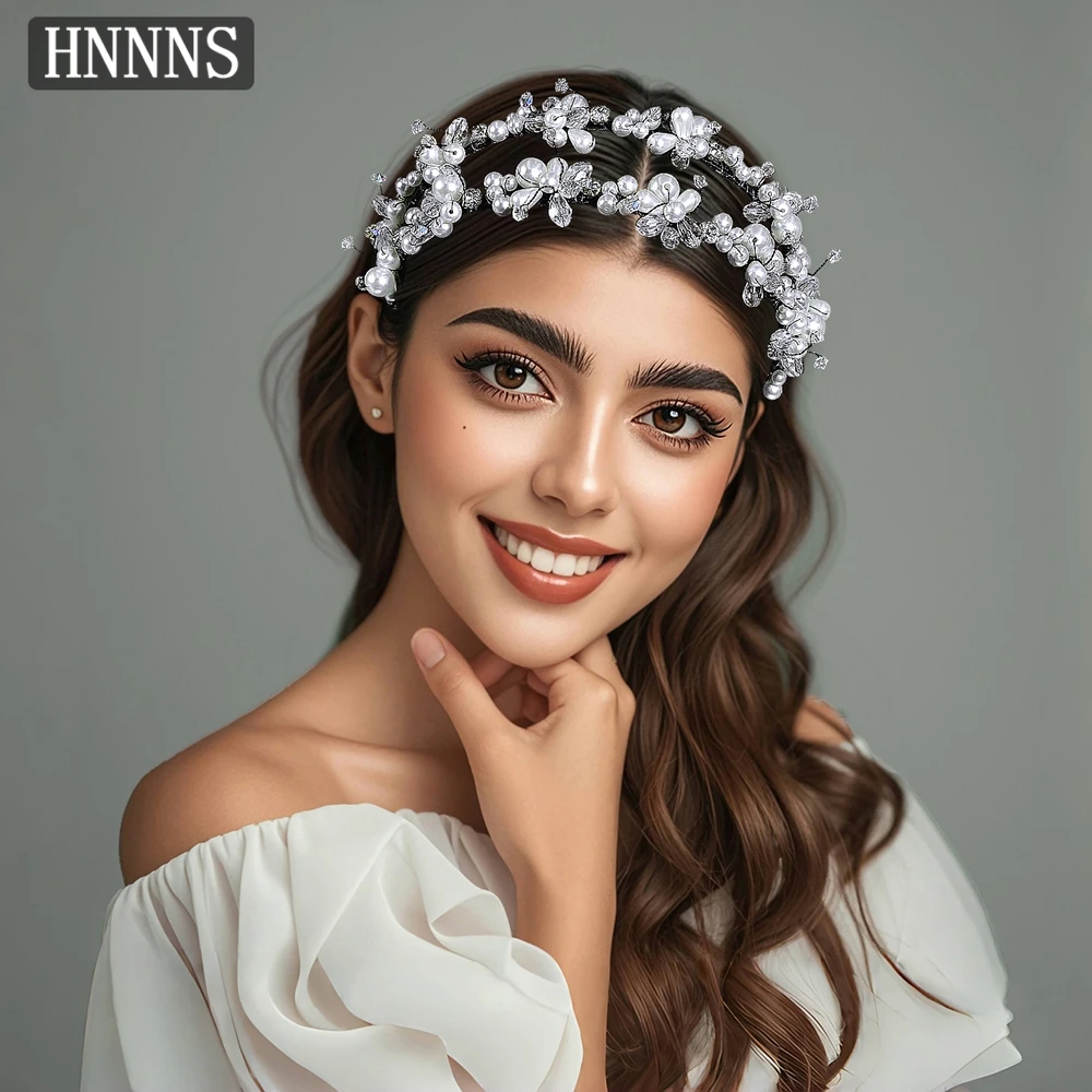 

TOPQUEEN Fashionable Bride Wedding Double layer Pearl Headband Handmade Women's Bohemian Style Banquet Party Ball Headwear YXA99