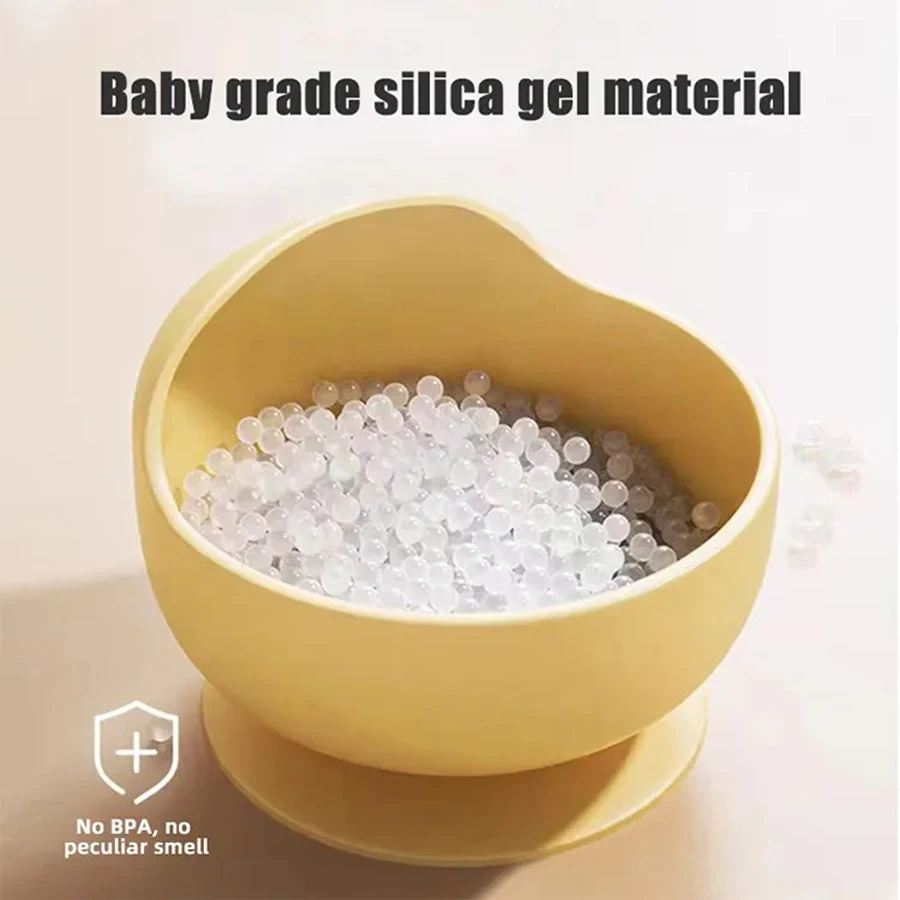 1 قطعة أطباق سيليكون للأطفال من الدرجة الغذائية مع شفط البقاء وضع وعاء طعام من السيليكون أطباق طفل قناع الوجه وعاء خلط