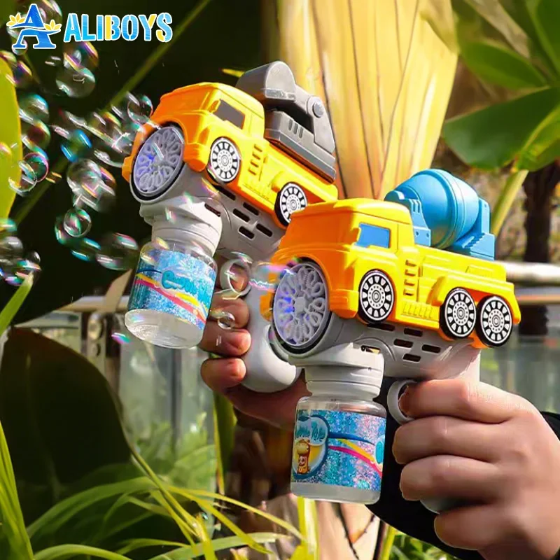 12 حفرة سيارة كهربائية فقاعة بندقية يده لودر أطفال بالريموت كنترول آلة فقاعة الصابون الصبي لعبة في الهواء الطلق لعبة طفل هدايا عيد الميلاد الطرف #1