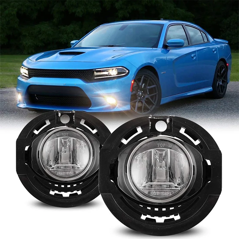 High Quality fog Lamp Abs Material SRT Style Fog Light For Dodge Charger 2015-2023