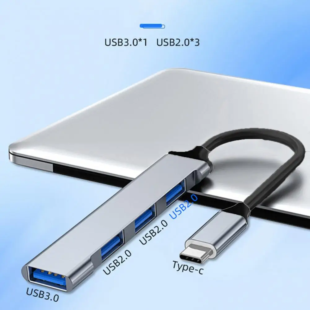 USB 3.0 Hub Extender with 4 Ports High-Speed Data Transfer Universal Desktop USB Extender Station Ultra-Slim Portable Data Hub