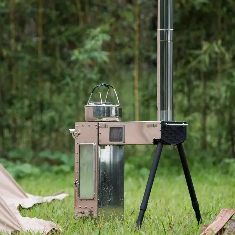 

Outdoor Multifunctional Firewood Stove Extended Convenient Storage Stainless Steel Camping Stoves Portable Firewood Stove