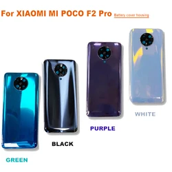 For Xiaomi mi Poco F2 Pro Back Battery Cover Rear Housing Door Glass Case With Adhesive Sticker + with Logo