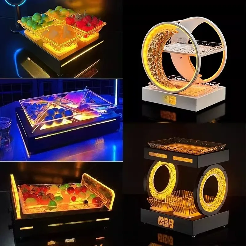 

Bar luminous snack plate KTV creative snack plate special led party snack plate box double-layer fruit