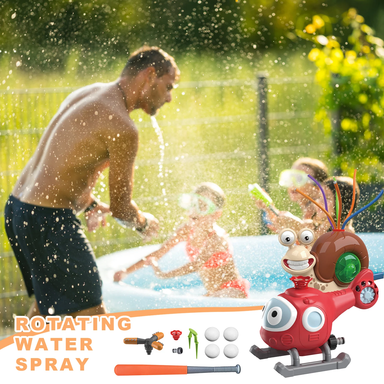 

Children's Cute Cartoon Sprinkler Toys Animal Shape Swirls Spray Game Toy For Kids Toddlers