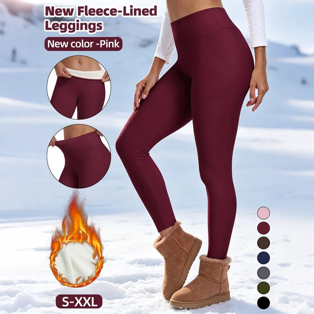 Thermal Winter Warm Yoga Pants Women's Fleece Lined Leggings Stretchy Thermal Fleece Workout Running Pants Casual Wear