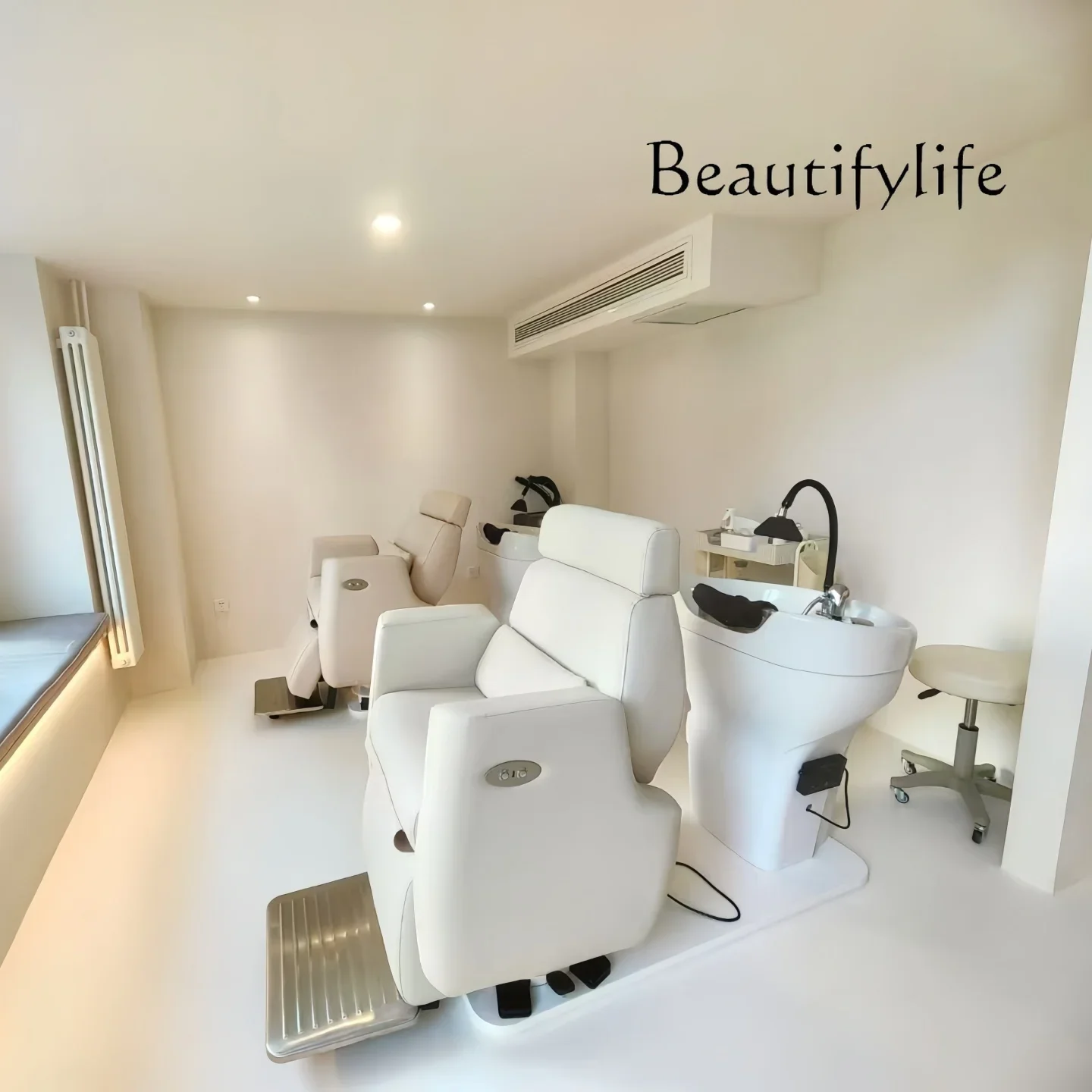 

mn High-end electric hair treatment shampoo bed Rotatable electric lift reclining multi-functional shampoo bed