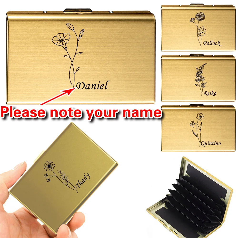 

Portable Credit Card Case Ultra-thin Metal Men's Wallet Card Holder.