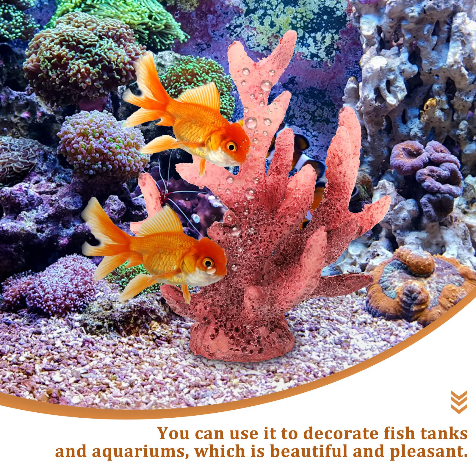 4Pcs Creative Aquarium Coral Decor Resin Artificial Plant for Desktop Fish Tank Decoration Coral Decor Artificial Plant