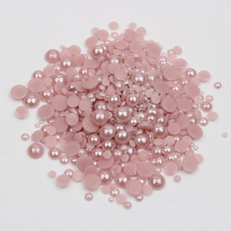 Mix Colors Half round Ceramic bead Rhinestone 11 size for chose 3D Nail Art Beauty Jewelry Decoration repair craft