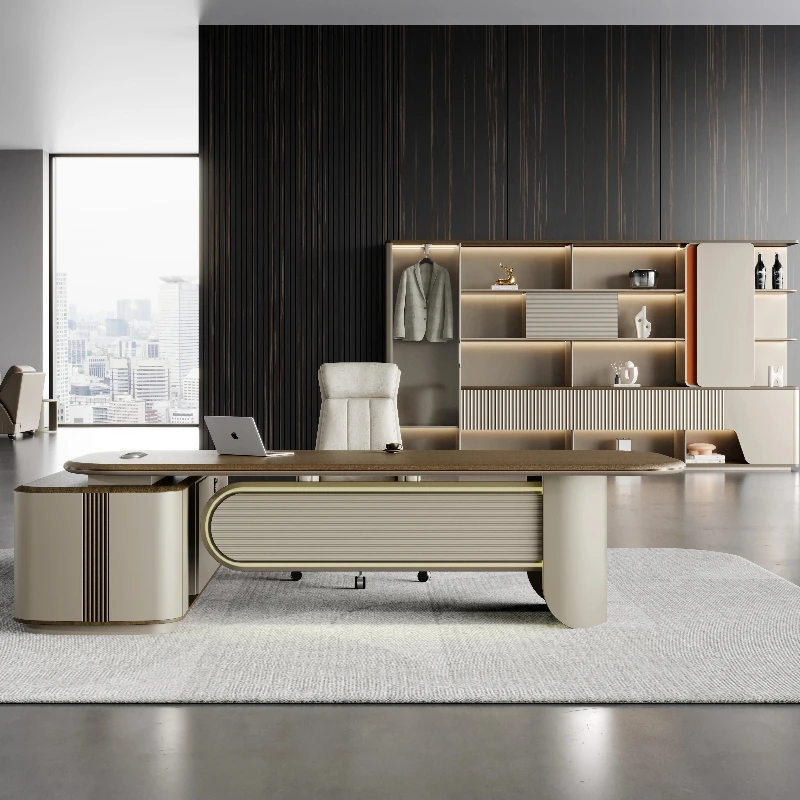 

Офисная мебель: современный дизайн, роскошный деревянный стол и конференц-стол для переговорной комнаты (комплект)