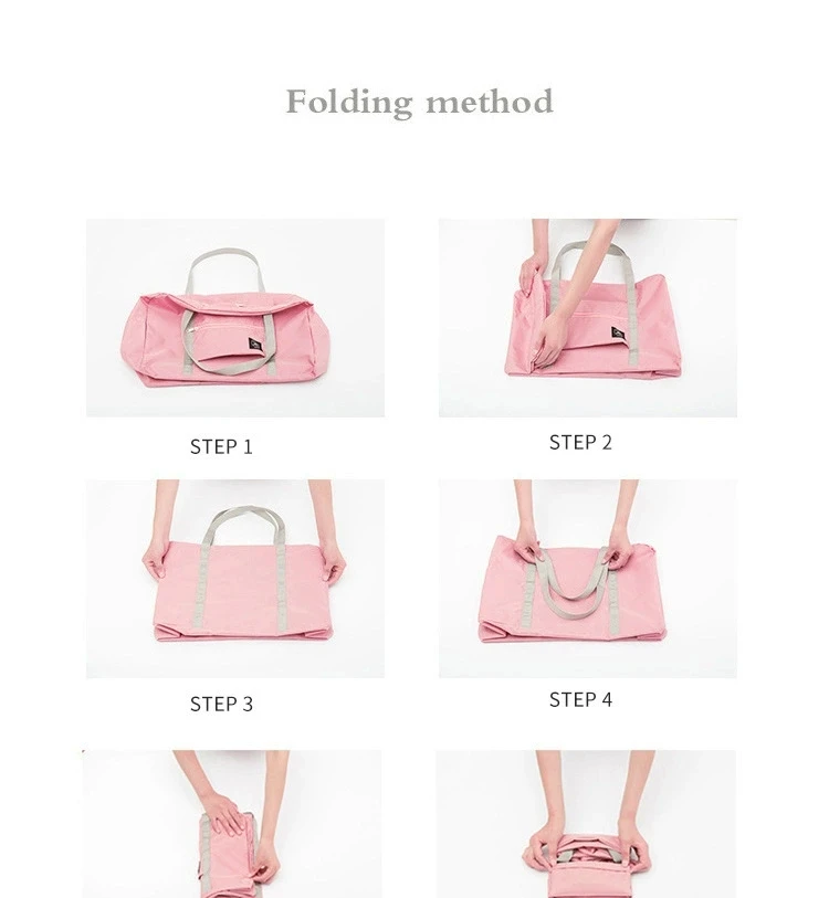 Customize Any Name Travel Bag Women Handbag Luggage Foldable Gadget Organizer Large Capacity Letter Pink Tote Travel Accessories