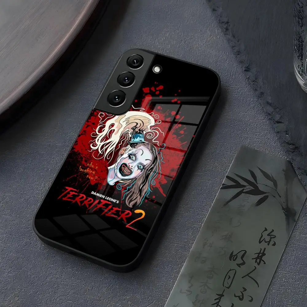 Horror Movie Terrifier Phone Case Glass For Samsung Galaxy S25 S24 S21 S22 S23 S20 Ultra Fe Plus A34 A54 A24 A16 A52 A53 M54 Cov