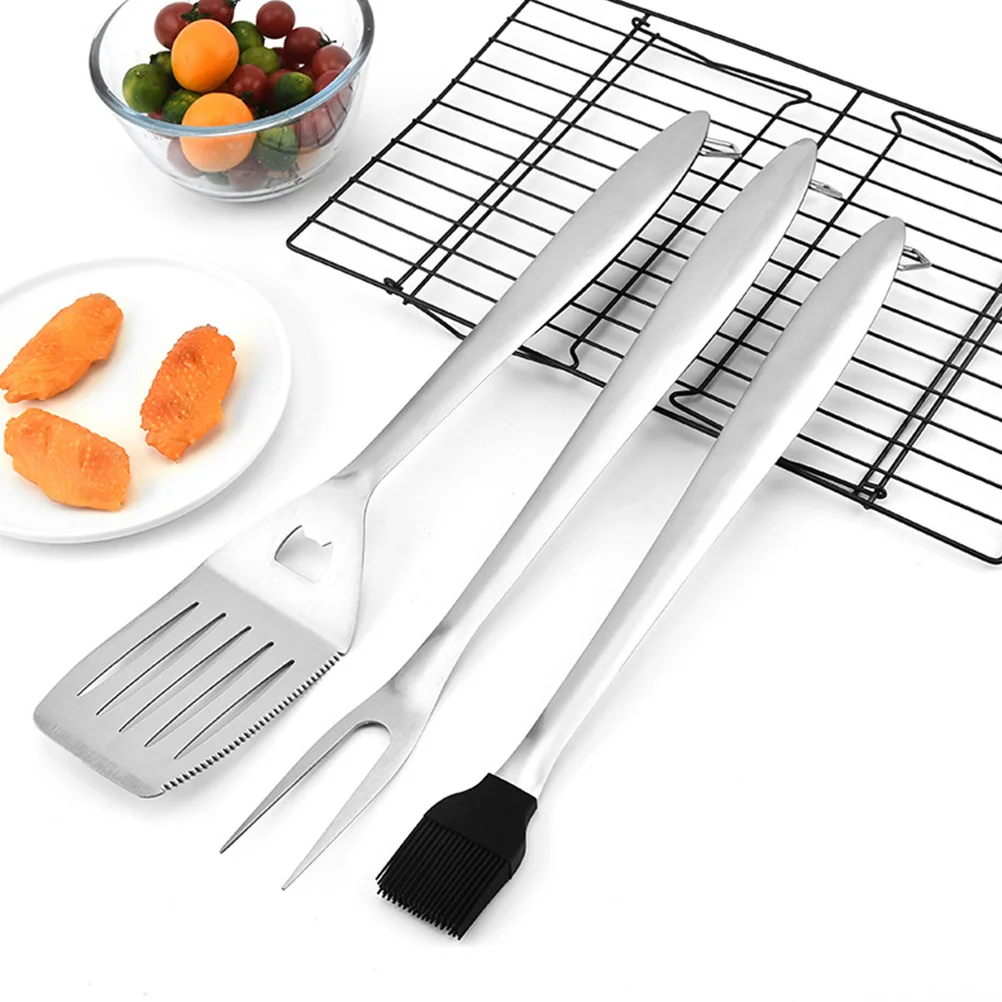 

Stainless Steel BBQ Utensils Multi functional Food Tongs Grilling Shovel Cooking Tools Outdoor Picnic Camping