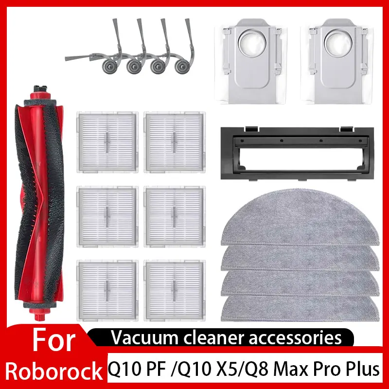 

Roborock Q10 X5 / Q10 PF / Q10P / Q8+ / Q8 Max Pro Plus ) Robot Accessory Main Side Brush Filter Mop Cloth Dust Bag