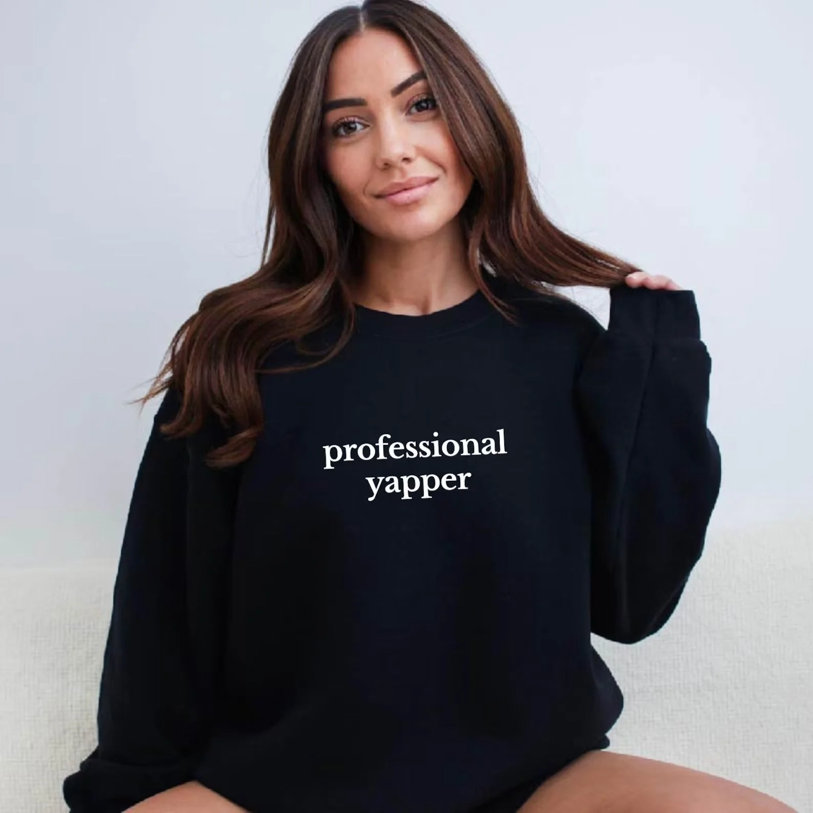 Skuggnas profesional Yapper divertido Meme tendencia sudadera mujer moda algodón cuello redondo traje Casual regalo de envío directo