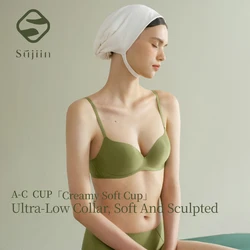 SUJIIN Comfort Seamless Bra for Women Lingeries Sexy Female Push Up Anti-sagging Plunge Bras Lady Ultra-low Neck Lift Bralette