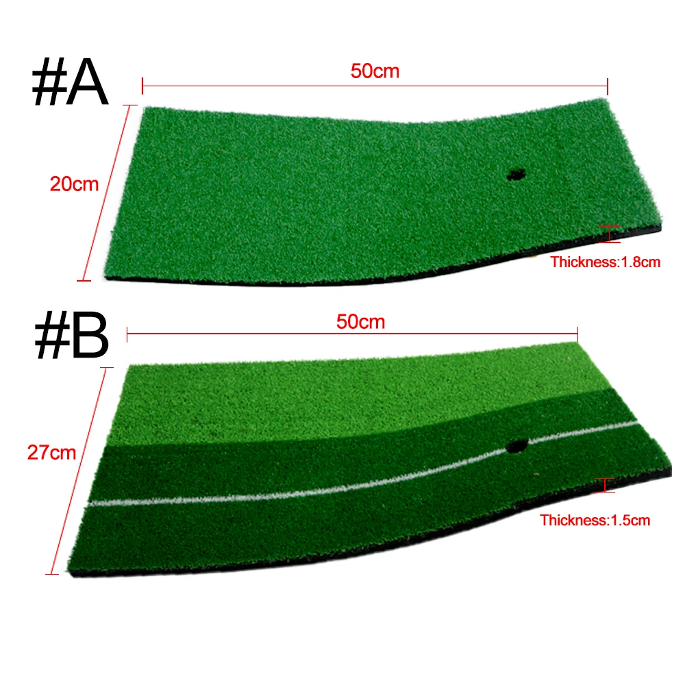 Alfombrilla para golpear el Golf, accesorio de 3 hierbas con orificio de goma, Ayuda de entrenamiento para interiores, patios y exteriores