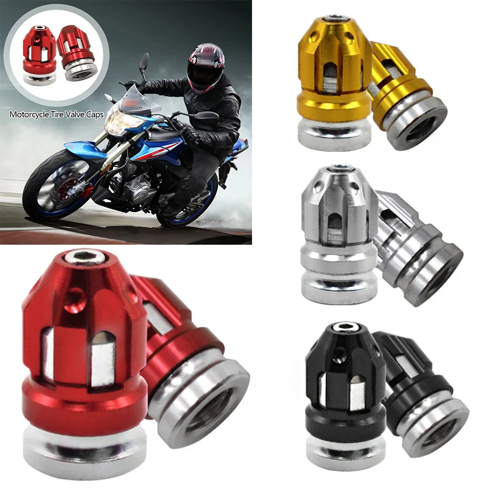 

4pcs Motorcycle Aluminum Alloy Valve Cover Motorcycle Car Wheel Tire Valves Rim Stem Caps Air Waterproof Covers Decorate Parts