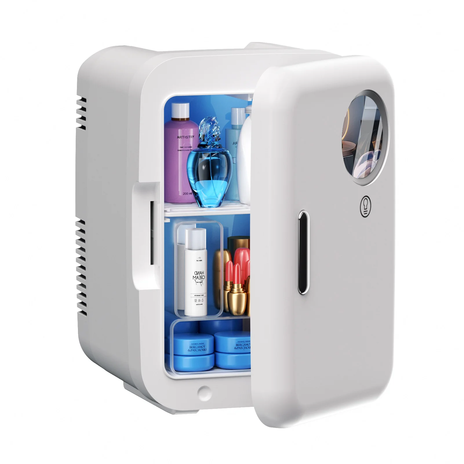 

4L Breathing Light Colorful Light Beauty Makeup Cosmetics Fruit Beverage Student Dormitory Small Refrigerator Auto-Defrost PP