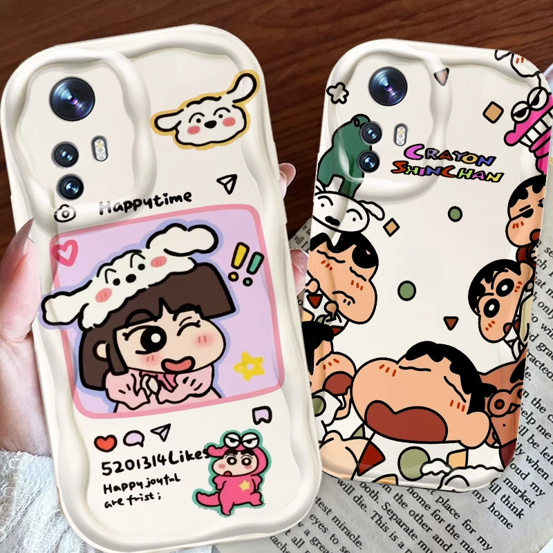 Cartoon C-Crayones S-Shins-chanes For Xiaomi Mi 14 12 12T 11 Lite Poco M6 X6 X5 X4 X3 M3 F4 Pro GT NFC 5G Wave Oil Back