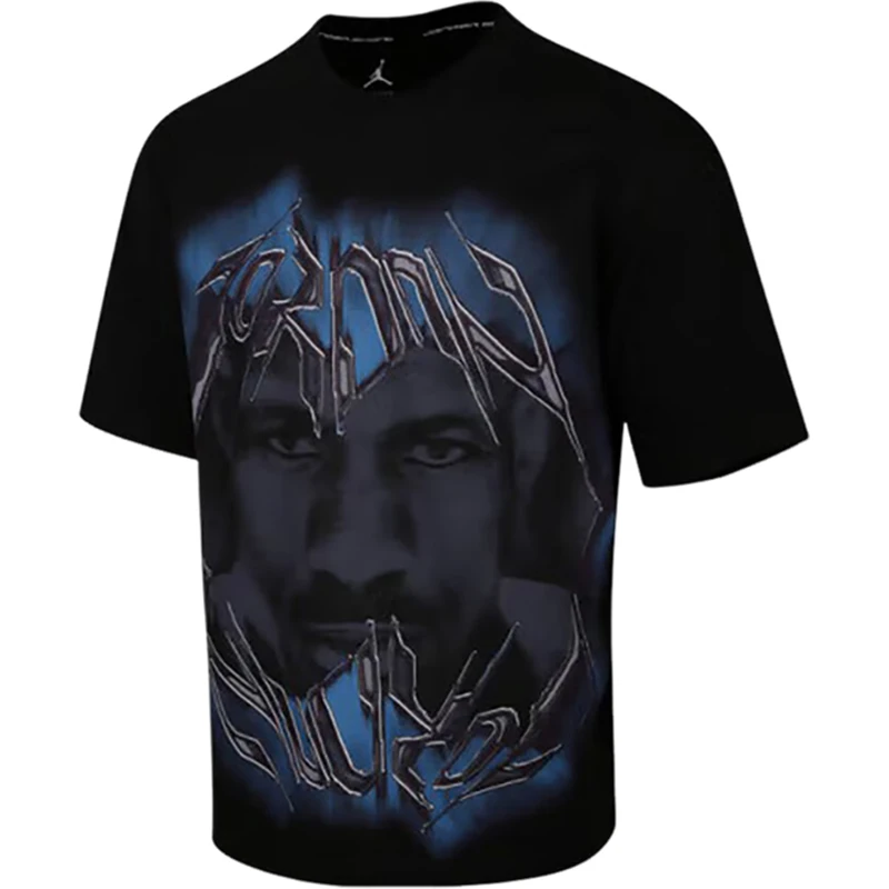 ไนกี้ของแท้ JORDAN ผู้ชายพิมพ์ลายลำลองแขนสั้นระบายอากาศ HJ2396-010