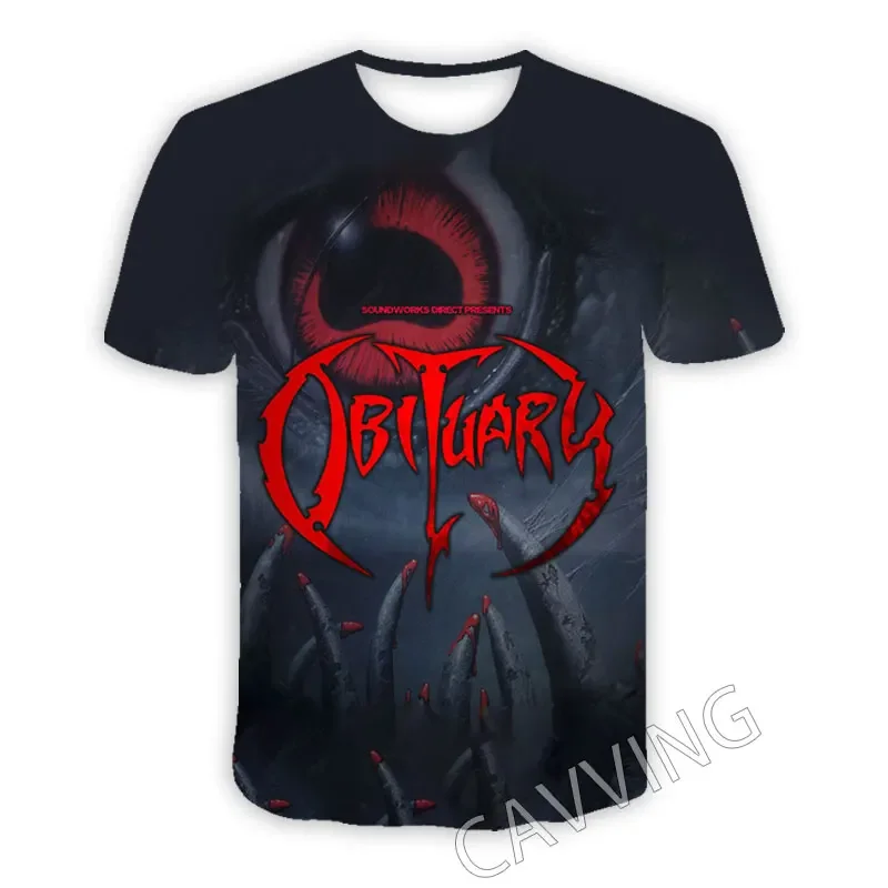 Classic Rock Obituary 3D Print T-shirts Men Women Hip Hop Trend Short Sleeve O-Neck Tee Oversized Y2k Tops Street Men's Clothing view 4
