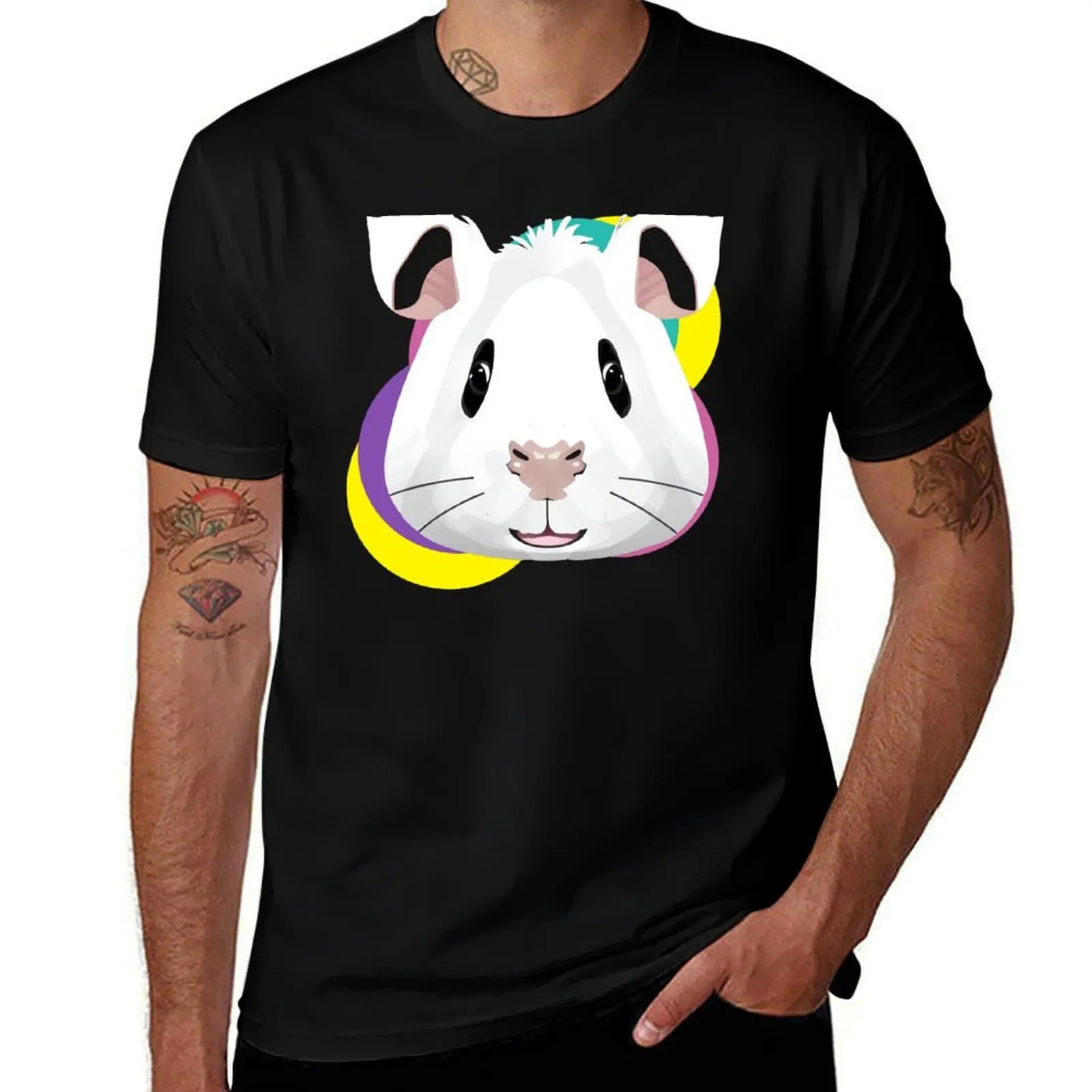 

Colorful Cute Guinea Pig 7 T-Shirt hippie clothes croswit shirt man graphic t shirts black t-shirts for men