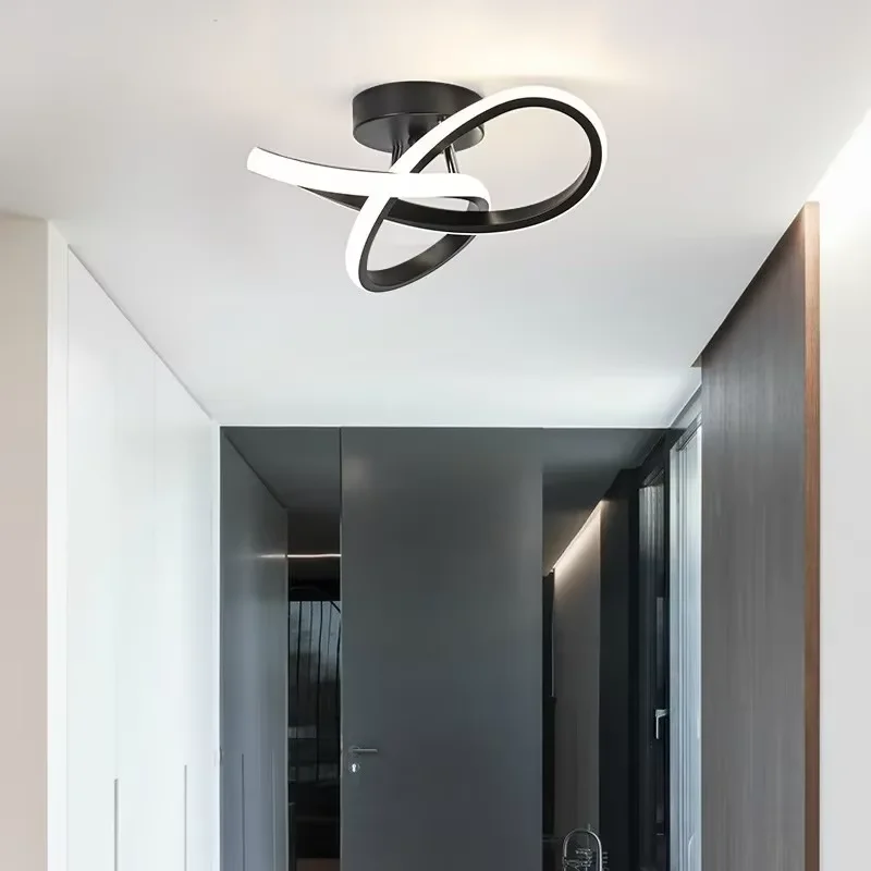 Small Modern LED Ceiling Light 2 Rings Creative Design Ceiling Lamp Indoor Lighting Fixtures Hallway Balcony Aisle Office Lustre