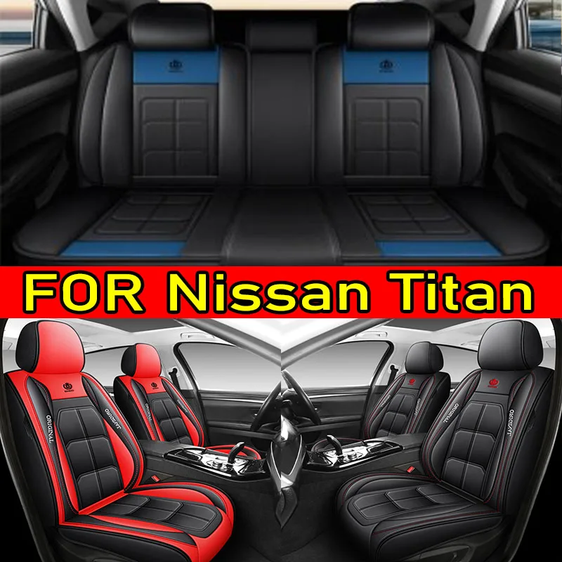 

FOR Nissan Titan Car seat cover artificial leather waterproof wear-resistant soft full set 5 seats full wrap muscle seat cover