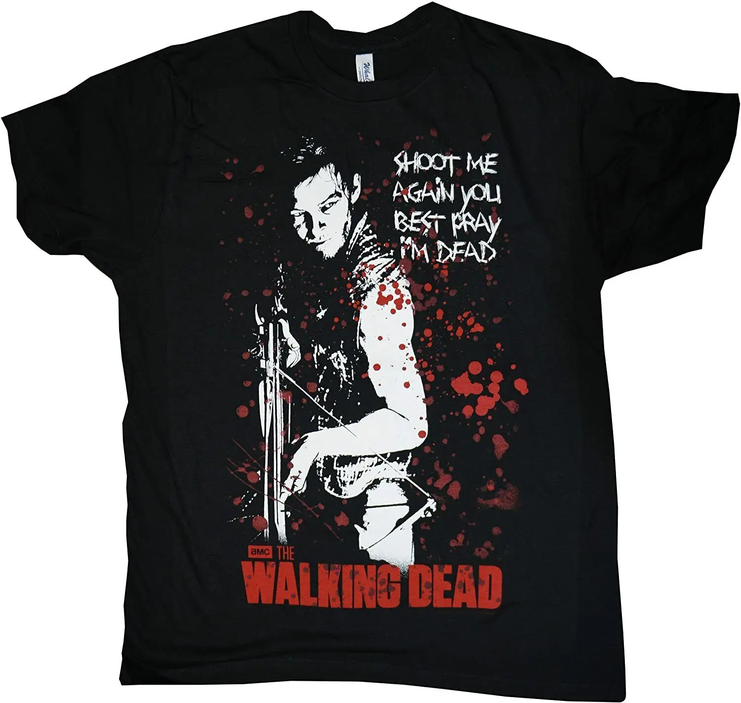 The Walking Dead Daryl Dixon Shoot Me Again You Best Pray I'M T Shirt Nwt