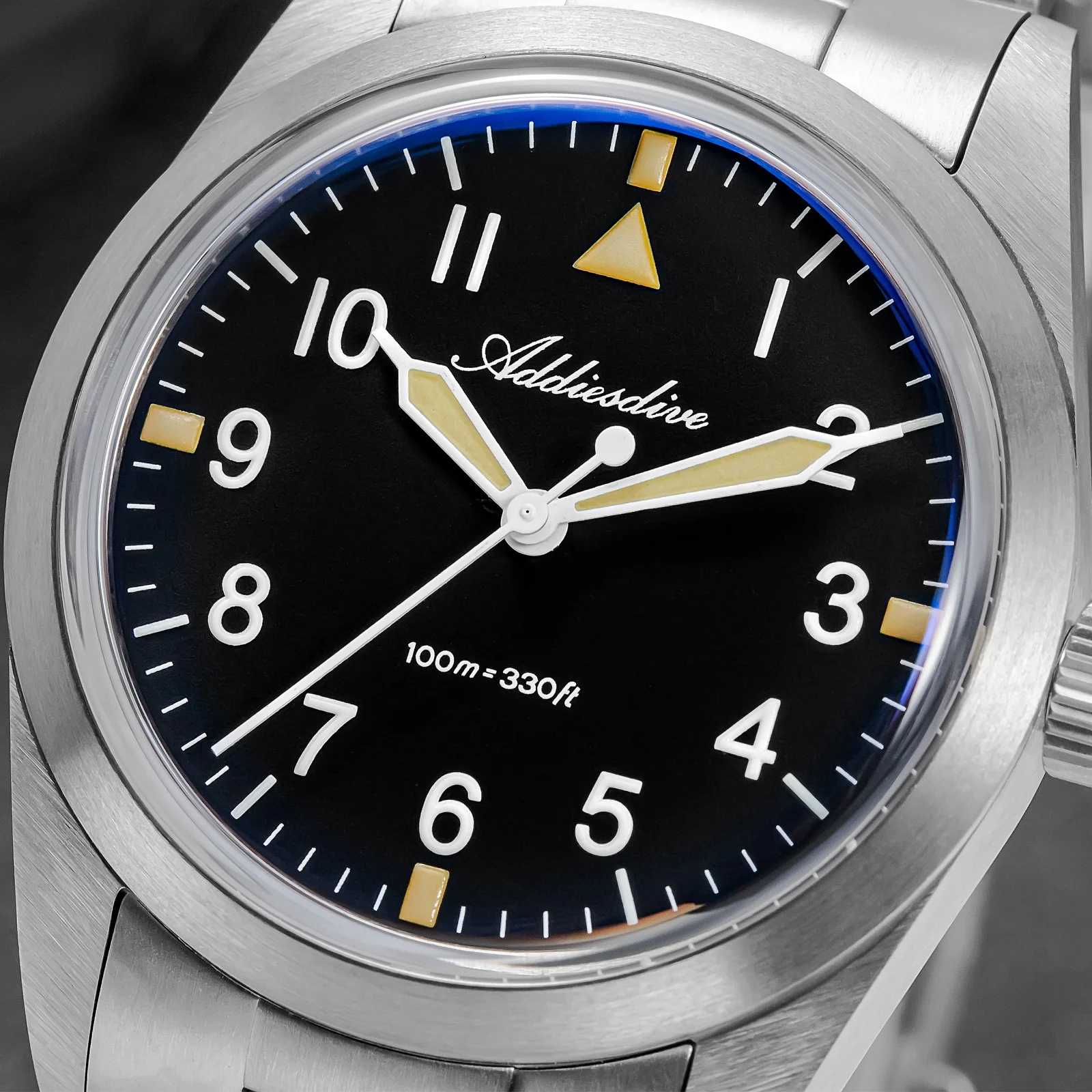 ADDIESDIVE 2025 36MM Mens Watch Bubble Mirror VH31 Movement Waterproof Luminous Luxury Watches High Quality Titanium Alloy Clock