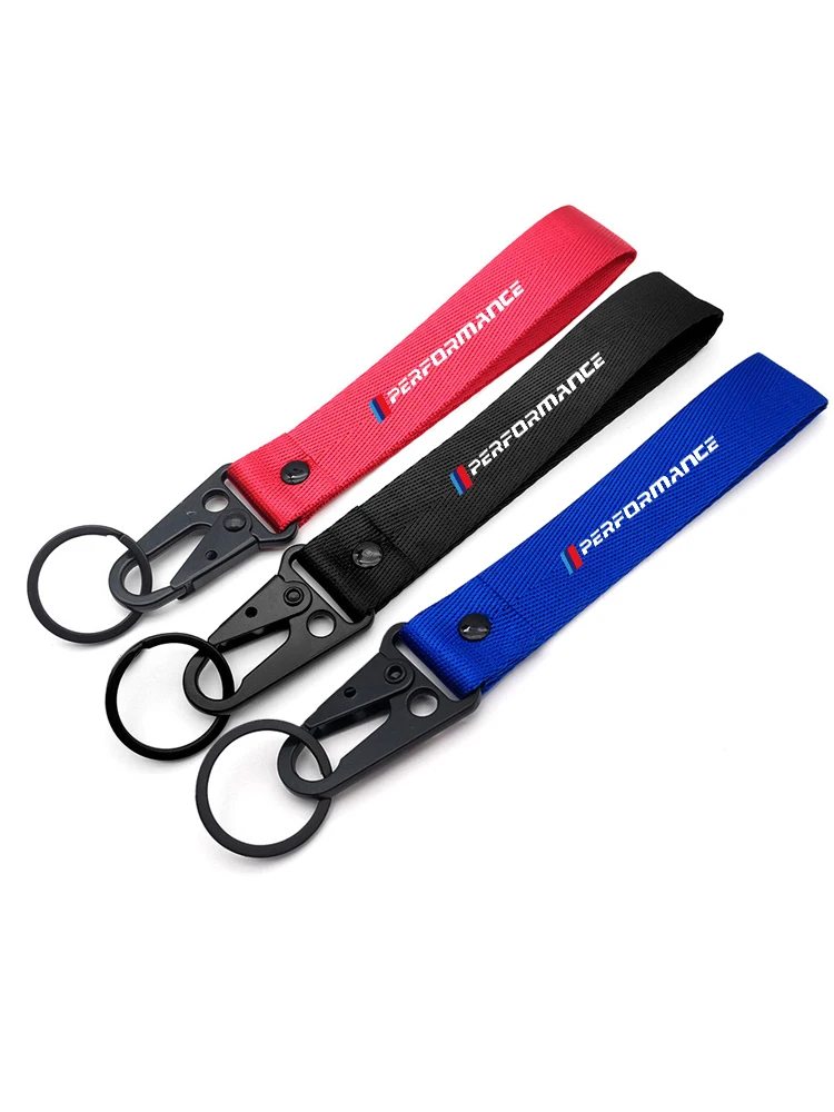 النايلون سيارة المفاتيح الرقبة حزام اسهم كيرينغ اكسسوارات لسيارات BMW M الأداء M3 M5 M6 الطاقة E70 F11 G20 F25 E30 F31 E83 F20