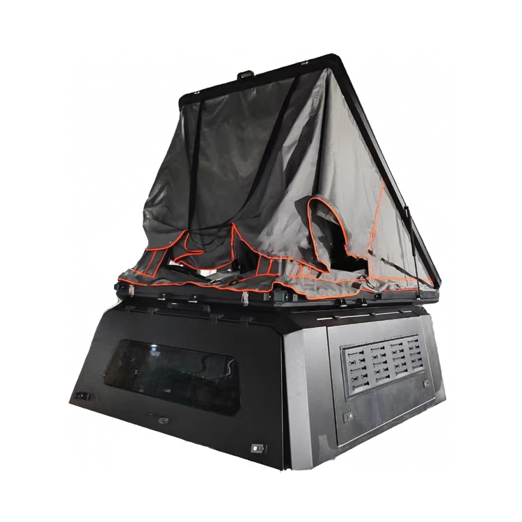 

Custom Fit Retractable Aluminum Alloy Roof Tent Windproof Pickup Truck Bed Canopy for Most Models-GMC and RAM Pickups