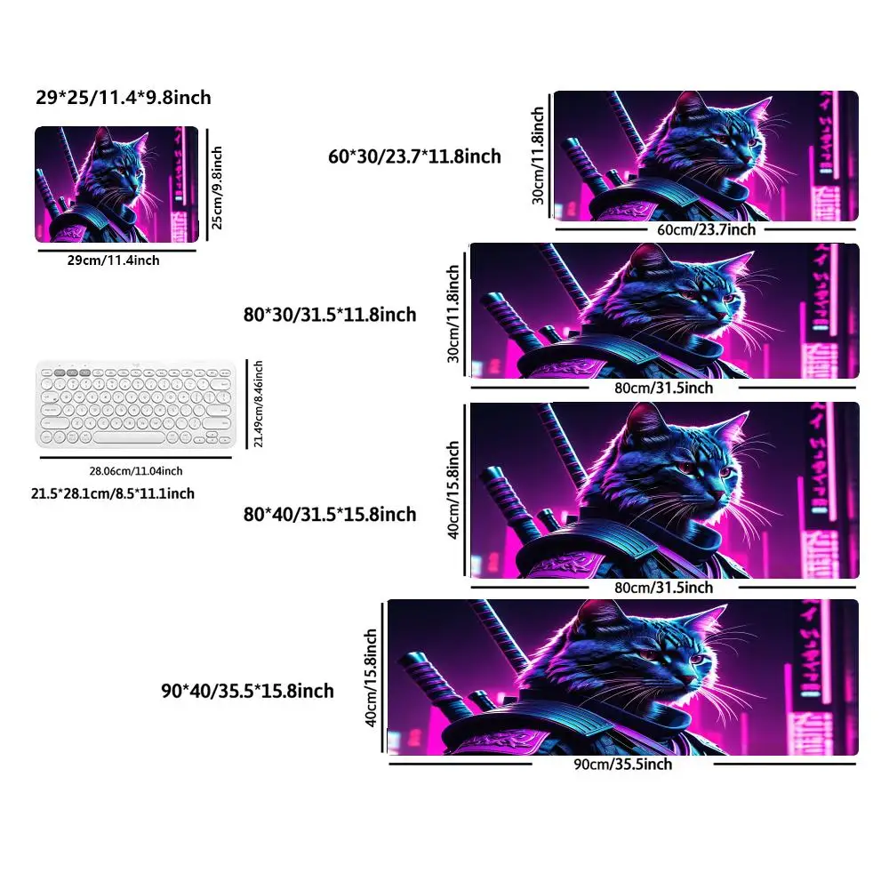 Большой абстрактный коврик для мыши с изображением животных, резиновый противоскользящий настольный коврик, игровые коврики, аксессуары для ПК, игровая клавиатура, коврик для мыши, моющийся в воде XXL