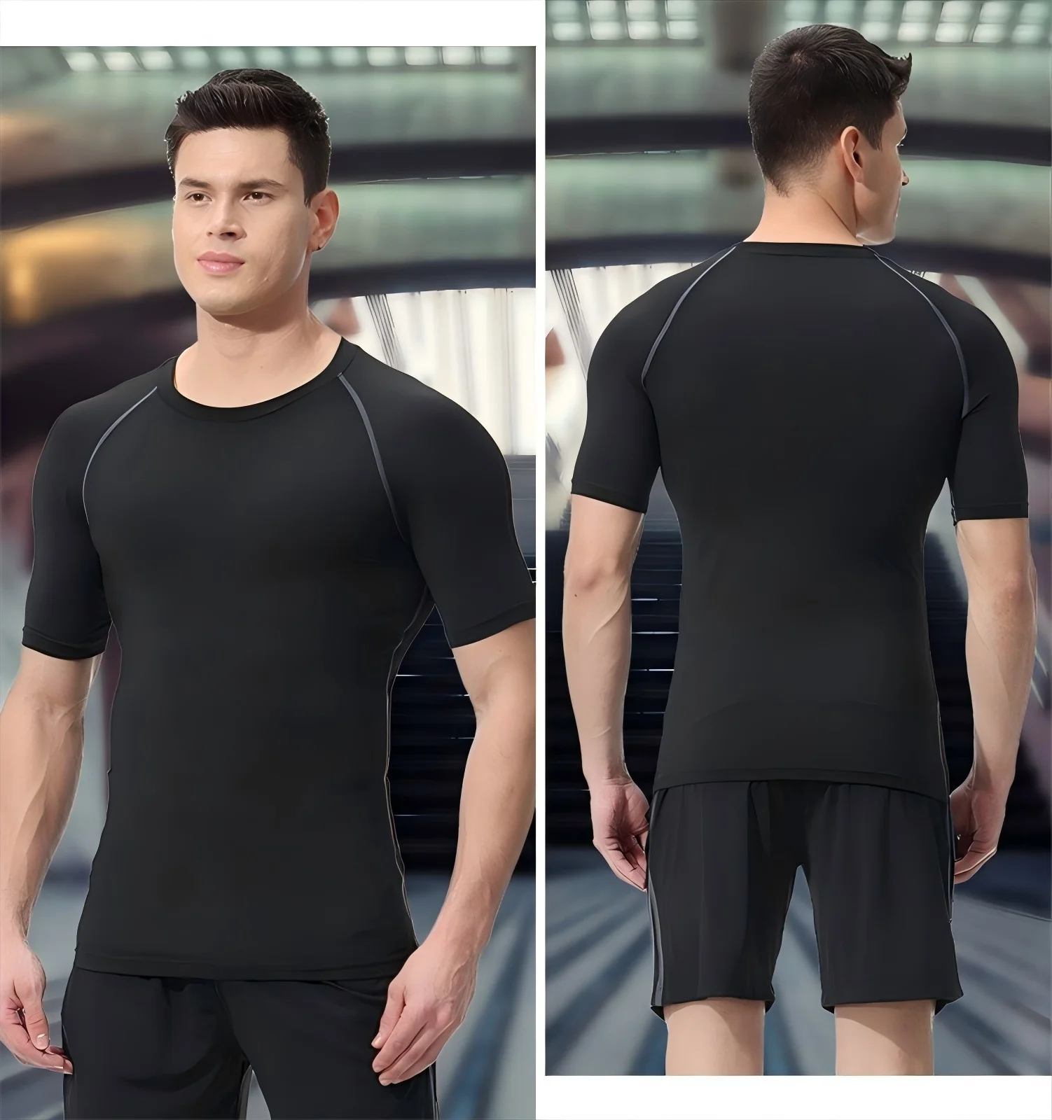 

Men Running Compression T-shirt Short Sleeve Sport Tees Gym Fitness Sweatshirt Male Jogging Tracksuit Homme Athletic Shirt Tops