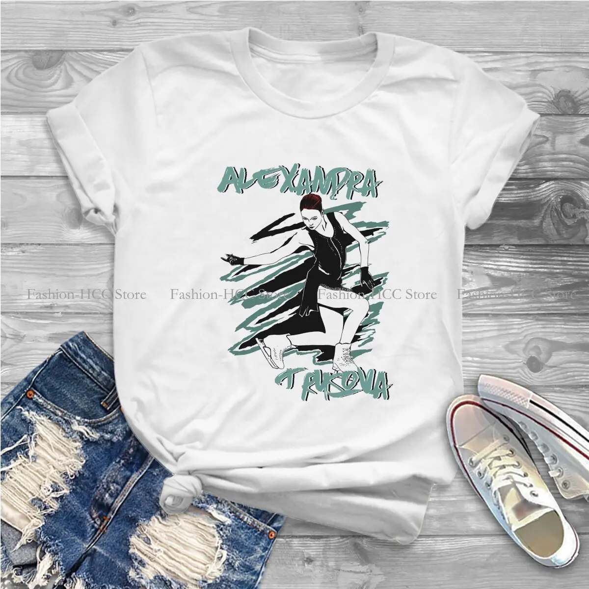 Picture 3: Alexandra Unique TShirt Figure Skating Top Quality Hip Hop Graphic  T Shirt Stuff