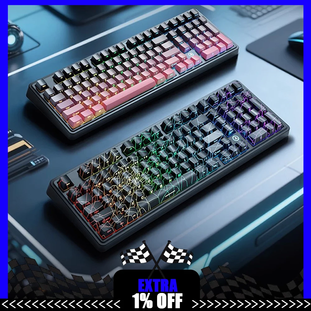 

AJAZZ AK980 MAX Mechanical Keyboard Wired 0.01mmRT 0.125ms Keyboard Hot Swap ARGB E-sports Games Customized Wired Keyboard Gift