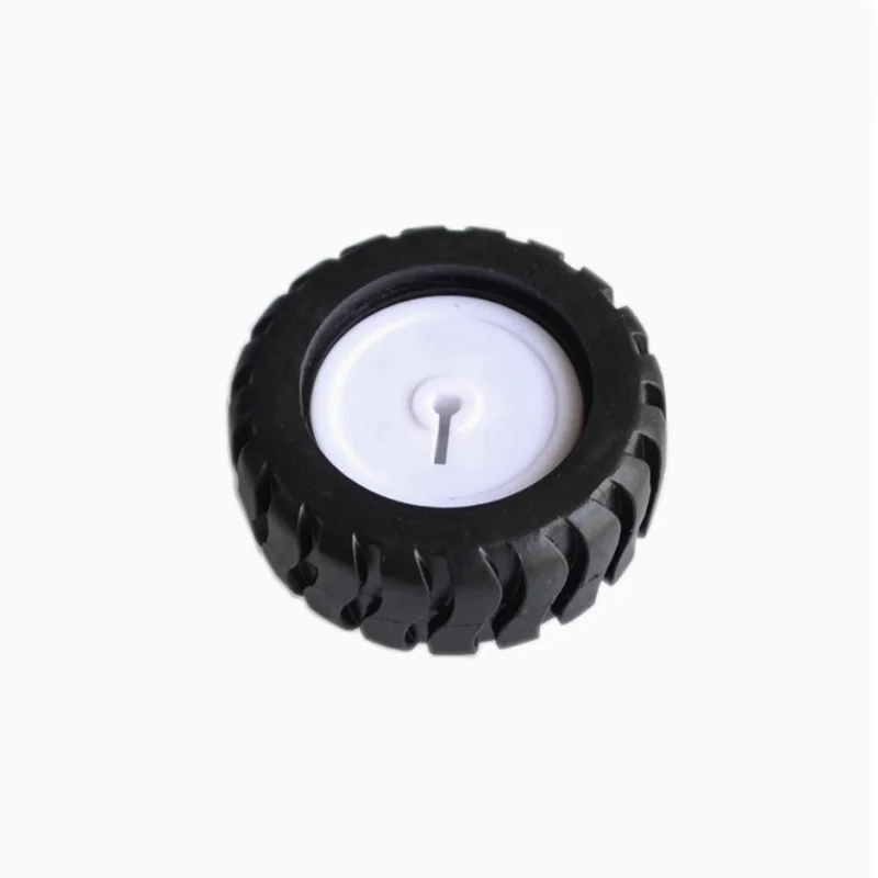 D-axis rubber tire robot accessory 43MM tracking car model wheel with N20 reduction motor