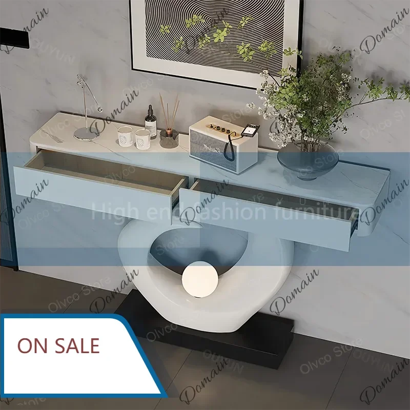 DF FH Decorative Thickened Console Table Beauty Apartment Entryway Table American Breathable Tavolo Ingresso Modern Home Furnitu