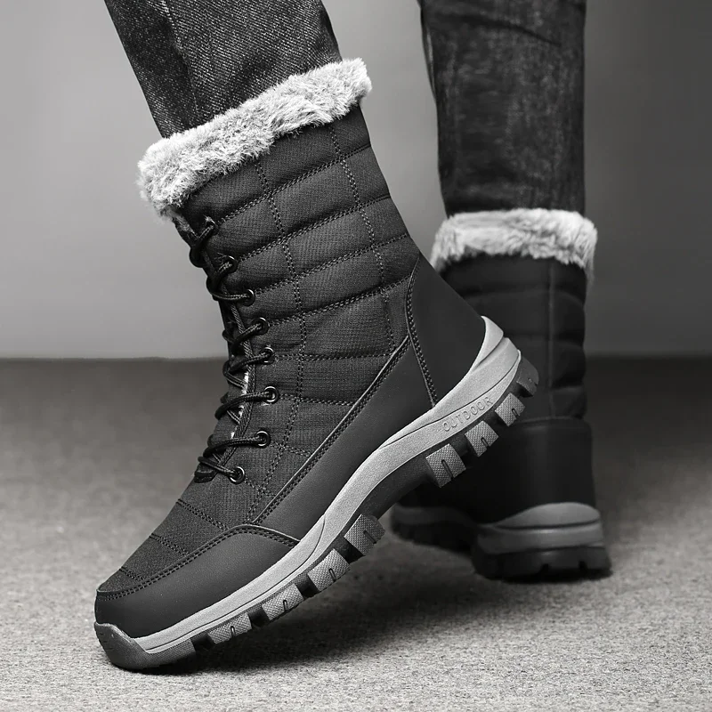 

New Cotton Shoes Waterproof and Cold proof Long Boots for Women Outdoor with Thick Velvet and Warmth Snow Boots