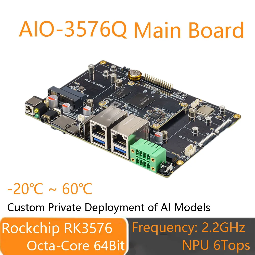 

firefly AIO-3576Q/JQ Main Board 6t Computing PowerAiot Industrial-Igrade Core Board 4k 120 Edge computing Ruixin Micro RK3576J