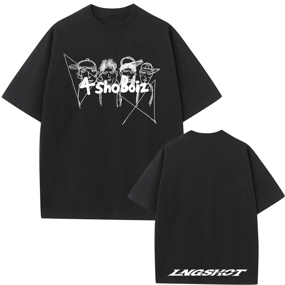Heißer Verkauf Neues Kpop Lngshot Jay Park Gleicher Stil Bedrucktes T-Shirt für Männer und Frauen Hip-Hop Mode-Trend T-Shirt Herren Lässige Baumwoll-T-Shirts – Detail 5
