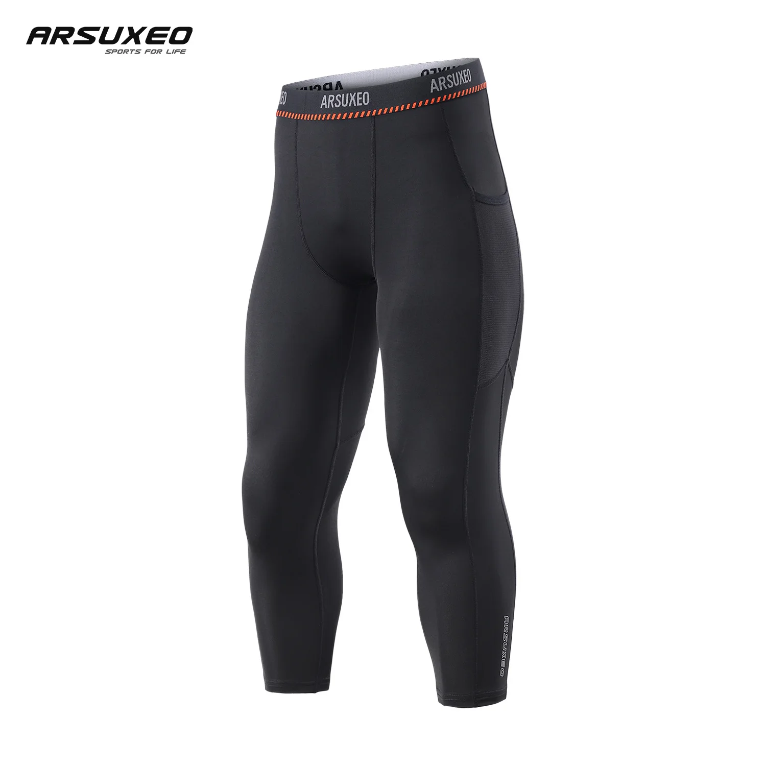 

ARSUXEO Tights Compression Pants Men Running Tight Jogging Gym Fitness Yoga Workout Elastic Waist Trousers Sport Training Pants